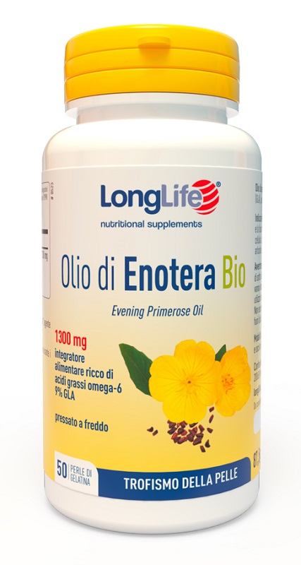 LONGLIFE OLIO ENOTERA BIO 1300 MG 50 PERLE IN GELATINA - UniversoFarmacie.it