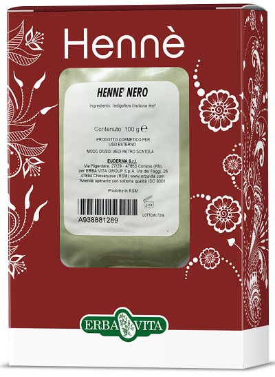 HENNE COLORANTE CAPELLI NERO 100 G - UniversoFarmacie.it