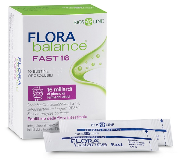 BIOSLINE FLORABALANCE FAST 10 BUSTINE OROSOLUBILI - UniversoFarmacie.it