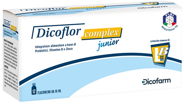 DICOFLOR COMPLEX JUNIOR 12 FLACONI DA 10 ML - UniversoFarmacie.it