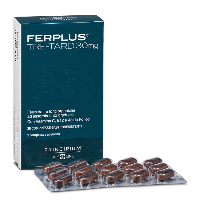 PRINCIPIUM FERPLUS TRE RETARD 30MG 30 COMPRESSE GASTRORESISTENTI - UniversoFarmacie.it
