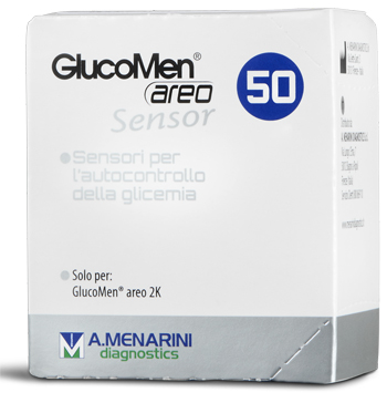 STRISCE MISURAZIONE GLICEMIA GLUCOMEN AREO SENSOR 50 PEZZI - UniversoFarmacie.it