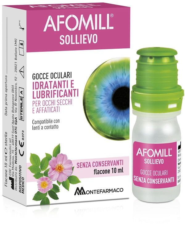 AFOMILL SOLLIEVO GOCCE OCULARI SOLLIEVO OCCHI 10 ML - UniversoFarmacie.it