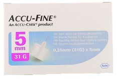 AGO PER PENNA DA INSULINA ACCU-FINE PEN NEEDLE ACCU-CHEK GAUGE 31 X 5MM 100 PEZZI - UniversoFarmacie.it