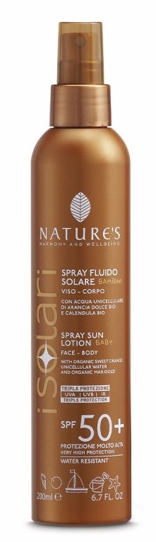 NATURE'S I SOLARI SPRAY FLUIDO BAMBINI SPF50+ 200 ML - UniversoFarmacie.it