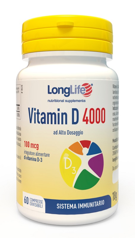 LONGLIFE VITAMIN D 4000UI 60 COMPRESSE DIVISIBILI - UniversoFarmacie.it