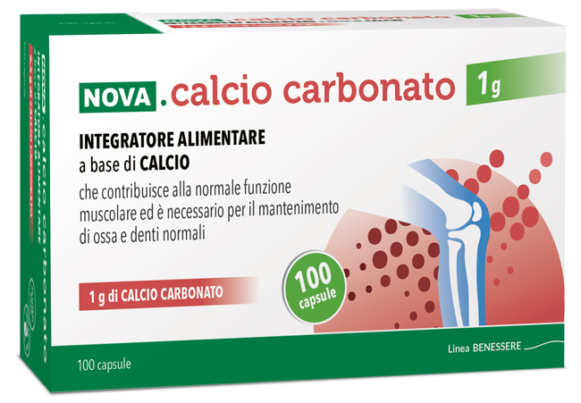 NOVA CALCIO CARBONATO 1 G 100 CAPSULE - UniversoFarmacie.it