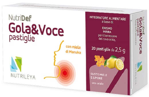 NUTRIDEF GOLA & VOCE MIELE E LIMONE 20 PASTIGLIE - UniversoFarmacie.it