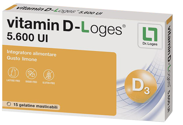 VITAMIN D-LOGES 15 GELATINE MASTICABILI GUSTO LIMONE - UniversoFarmacie.it