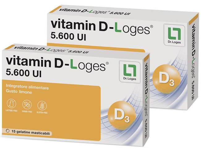 VITAMIN D-LOGES 30 GELATINE MASTICABILI GUSTO LIMONE 42 G - UniversoFarmacie.it