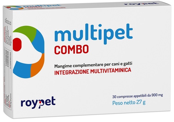 MULTIPET COMBO INTEGRAZIONE MULTIVITAMINICA CANI E GATTI 30 COMPRESSE APPETIBILI DA 900 MG - UniversoFarmacie.it