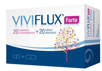 VIVIFLUX FORTE 20 COMPRESSE GASTRORESISTENTI + 20 CAPSULE LIQUID FILLER - UniversoFarmacie.it