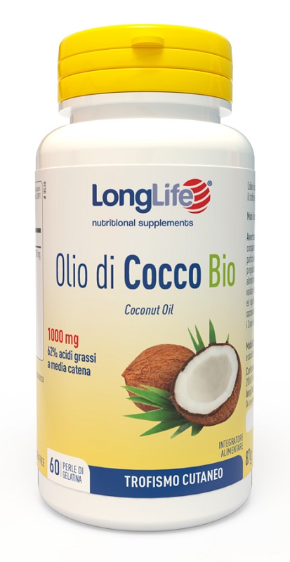 LONGLIFE OLIO COCCO BIO 60 PERLE IN GELATINA - UniversoFarmacie.it