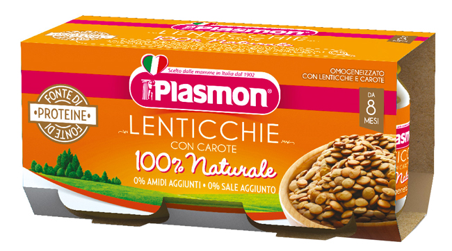 PLASMON OMOGENEIZZATO LENTICCHIE 2 X 80 G - UniversoFarmacie.it