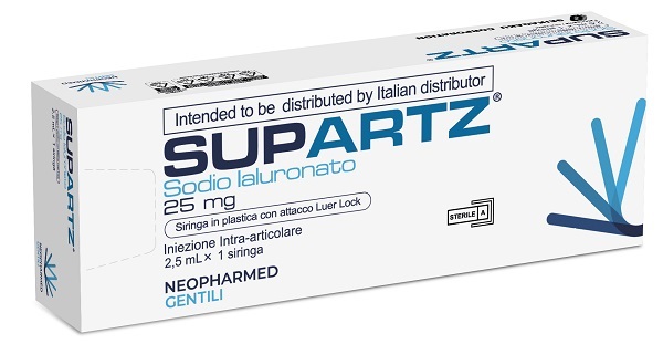 SIRINGA PRERIEMPITA INTRA-ARTICOLARE SUPARTZ ACIDO IALURONICO 25 MG 2,5 ML 1 PEZZO - UniversoFarmacie.it