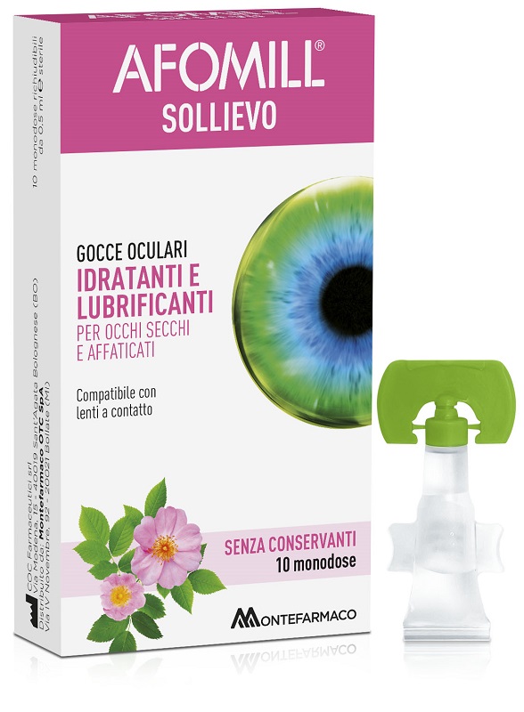 AFOMILL SOLLIEVO GOCCE OCULARI OCCHI 10 FIALE DA 0,5 ML - UniversoFarmacie.it