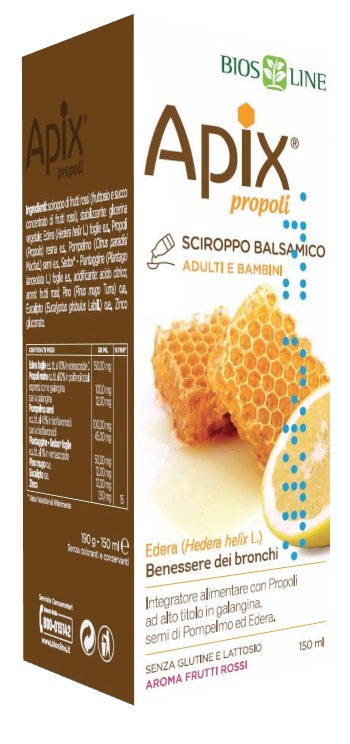 APIX PROPOLI SCIROPPO BALSAMICO SENZA CONSERVANTI 150 ML BIOSLINE - UniversoFarmacie.it