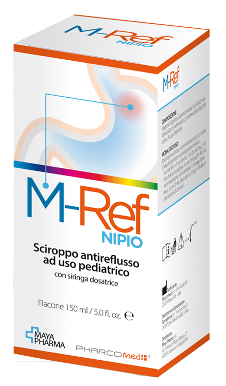 M-REF NIPIO SCIROPPO ANTIREFLUSSO AD USO PEDIATRICO 150 ML CON SIRINGA DOSATRICE - UniversoFarmacie.it