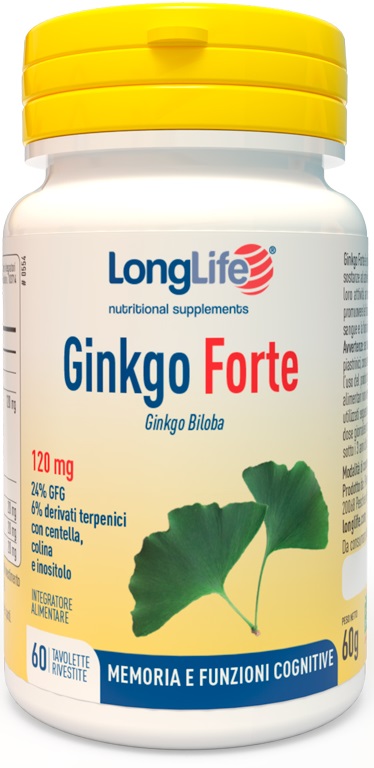 LONGLIFE GINKGO FORTE 60 TAVOLETTE RIVESTITE - UniversoFarmacie.it