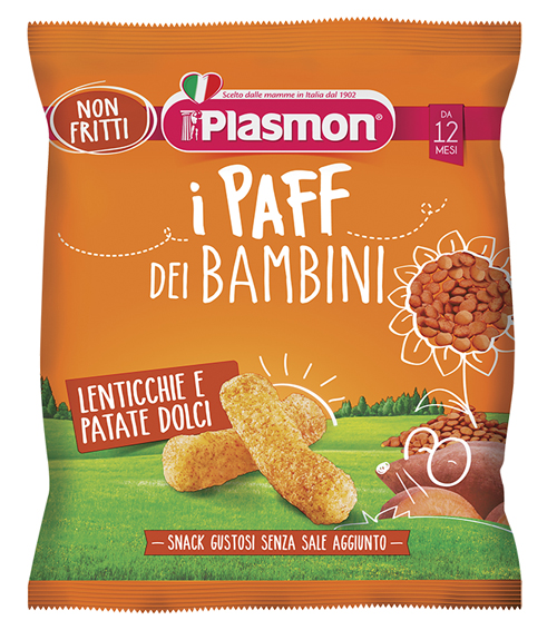 PLASMON DRY SNACK PAFF LENTICCHIE-PATATA DOLCE 15 G - UniversoFarmacie.it