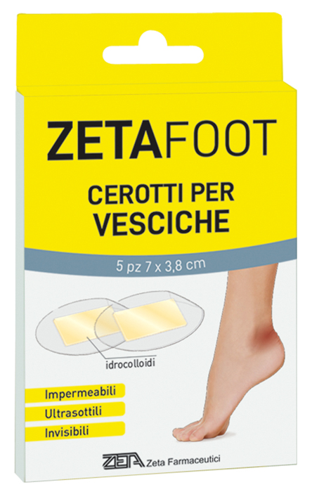 ZETAFOOT CEROTTO IDROCOLLOIDALE VESCICHE 5 PEZZI - UniversoFarmacie.it
