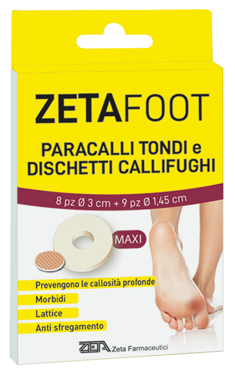 ZETAFOOT PARACALLO TONDO 8 PEZZI + DISCHETTO CALLIFUGO 9 PEZZI - UniversoFarmacie.it