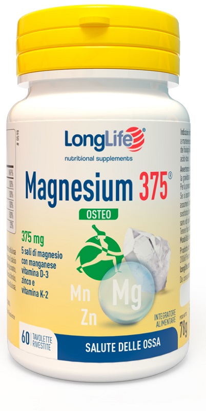 LONGLIFE MAGNESIUM 375 OSTEO 60 TAVOLETTE - UniversoFarmacie.it