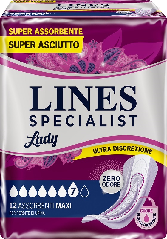 ASSORBENTI PER INCONTINENZA LINES SPECIALIST LADY 12 PEZZI - UniversoFarmacie.it