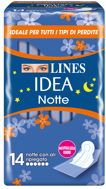 LINES IDEA NOTTE CON ALI RIPIEGATE 14 PEZZI - UniversoFarmacie.it
