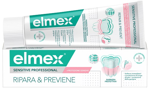 DENTIFRICIO ELMEX SENSITIVE RIPARA & PREVIENE 75 ML - UniversoFarmacie.it