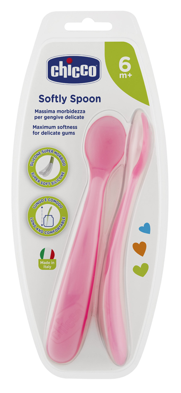 CHICCO CUCCHIAIO SILICONE FEMMINILE BI PACK 6M+ - UniversoFarmacie.it