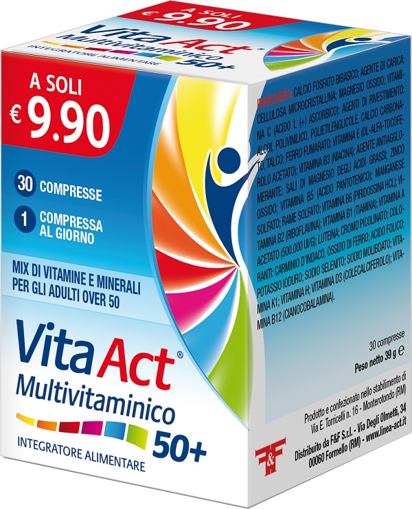 VITA ACT MULTIVITAMINICO 50+ 30 COMPRESSE - UniversoFarmacie.it