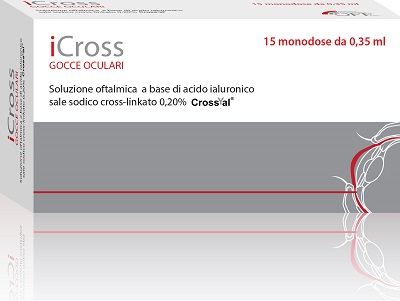 ICROSS SOLUZIONE OFTALMICA ACIDO IALURONICO CROSS-LINKATO 0,2% 15 MONODOSI DA 0,35 ML - UniversoFarmacie.it