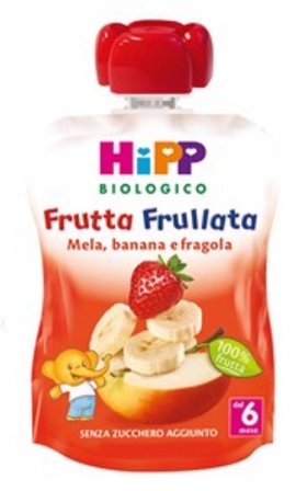 HIPP BIO FRUTTA FRULLATA MELA BANANA FRAGOLA 90 G - UniversoFarmacie.it