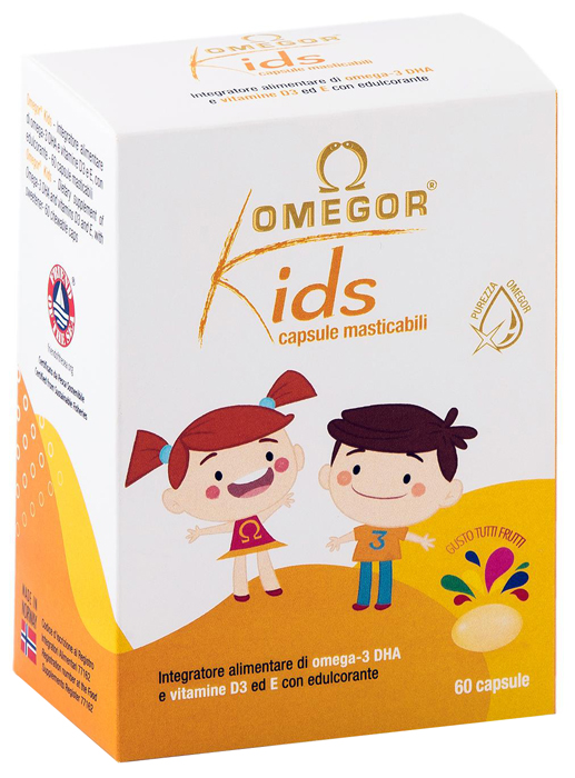 OMEGOR KIDS 60 CAPSULE MASTICABILI - UniversoFarmacie.it
