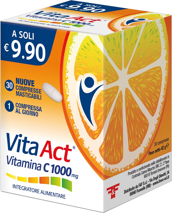 VITA ACT VITAMINA C 1000MG 30 COMPRESSE MASTICABILI - UniversoFarmacie.it