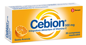 CEBION MASTICABILE ARANCIA VITAMINA C 500 MG 20 COMPRESSE - UniversoFarmacie.it