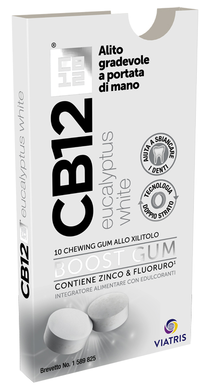CB12 BOOST EUCALYPTUS WHITE 10 CHEWING GUM - UniversoFarmacie.it