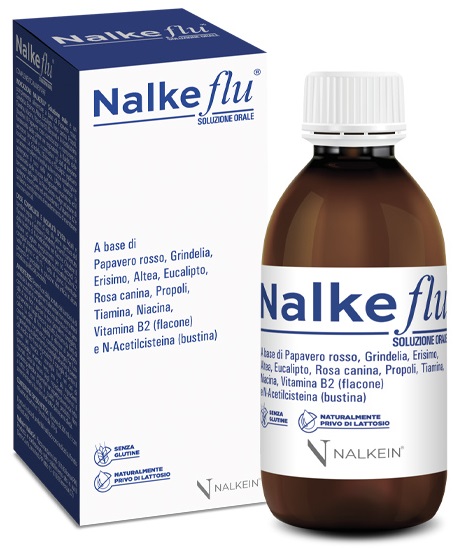 NALKEFLU SOLUZIONE ORALE 200 ML + 1  BUSTINA DA 2,5 G - UniversoFarmacie.it