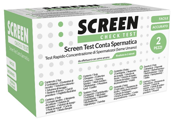 SCREEN TEST CONTA SPERMATICA SCREEN 2 PEZZI - UniversoFarmacie.it