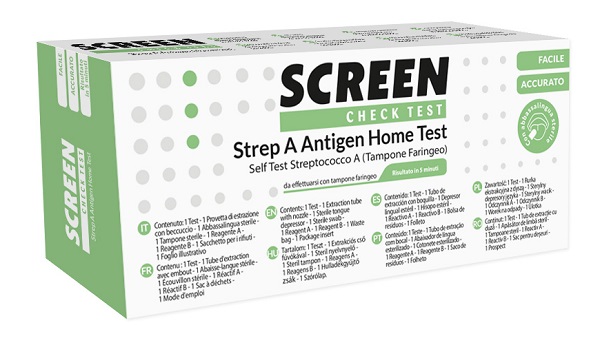 STREP A ANTIGEN HOME TEST DETERMINAZIONE QUALITATIVA ANTIGENI STREPTOCOCCO A DA TAMPONE FARINGEO 2 PEZZI - UniversoFarmacie.it