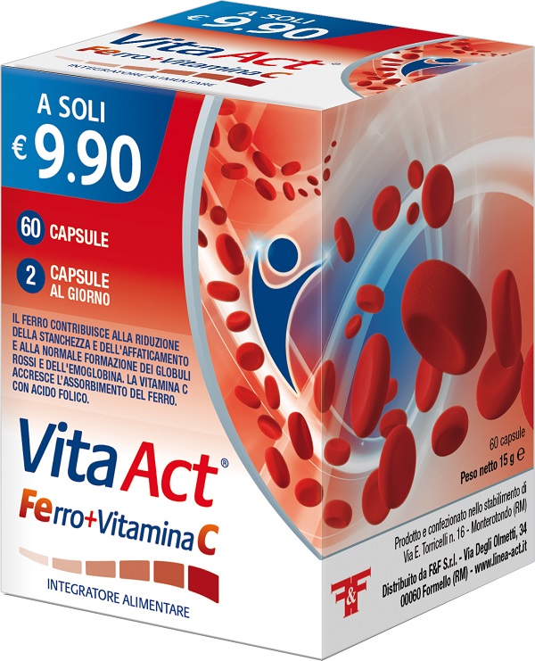 VITA ACT FERRO+VITAMINA C 60 CAPSULE - UniversoFarmacie.it