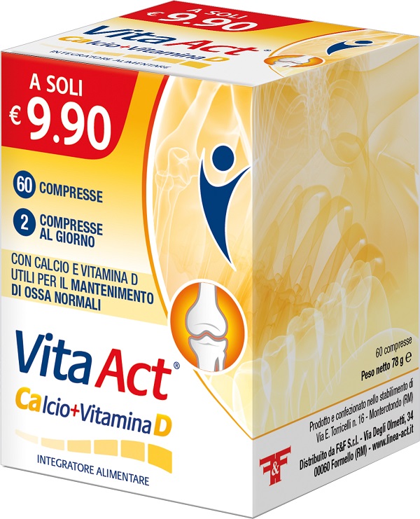 VITA ACT CALCIO + VITAMINA D 60 COMPRESSE - UniversoFarmacie.it