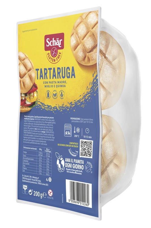 SCHAR TARTARUGA PANE SENZA LATTOSIO 200 G - UniversoFarmacie.it