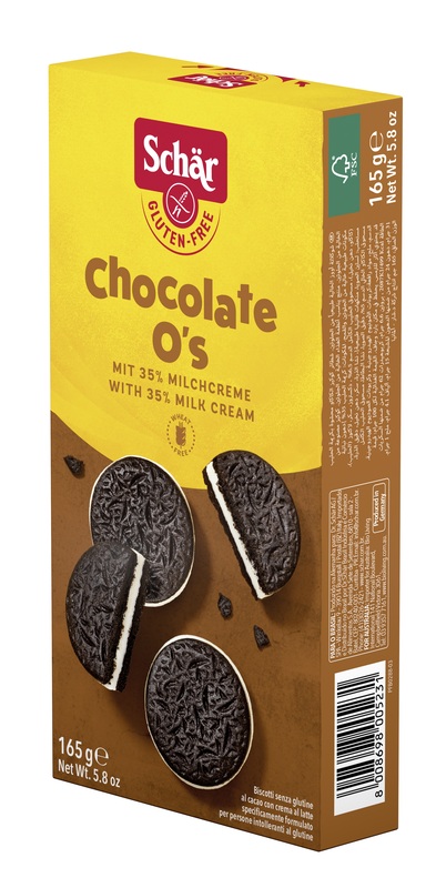 SCHAR CHOCOLATE O'S BISCOTTI AL CACAO CON CREMA AL LATTE 165 G - UniversoFarmacie.it