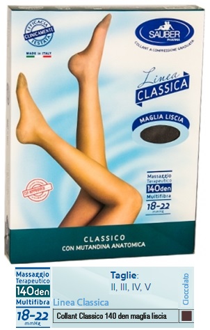 SAUBER CLASSICO COLLANT 140 DENARI MAGLIA LISCIA CIOCCOLATO 4 - UniversoFarmacie.it