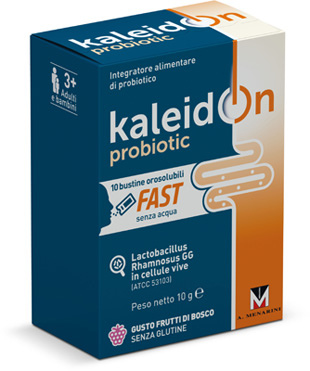 KALEIDON PROBIOTIC FAST FRUTTI DI BOSCO 10 BUSTE OROSOLUBILI - UniversoFarmacie.it