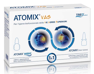 ATOMIX VAS KIT PER IGIENE FUNZIONALE DELLE VIE AEREE SUPERIORI ATOMIC WAVE + SPRAY - UniversoFarmacie.it