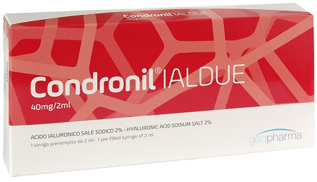 SIRINGA INTRA-ARTICOLARE CONDRONIL IALDUE PRERIEMPITA ACIDO IALURONICO SALE SODICO 40 MG 2 ML - UniversoFarmacie.it