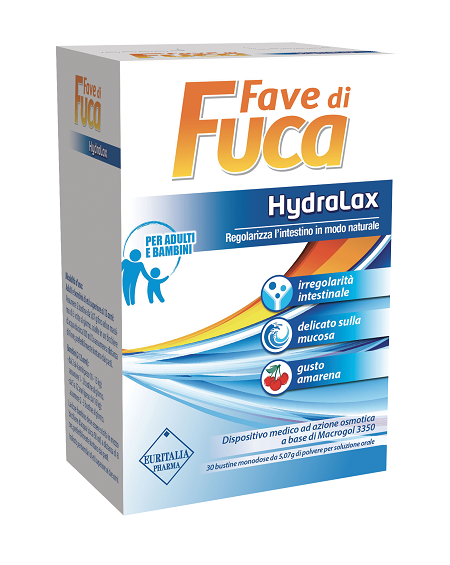 FAVE DI FUCA HYDRALAX 30 BUSTINE MONODOSE DA 5,07 G GUSTO AMARENA - UniversoFarmacie.it